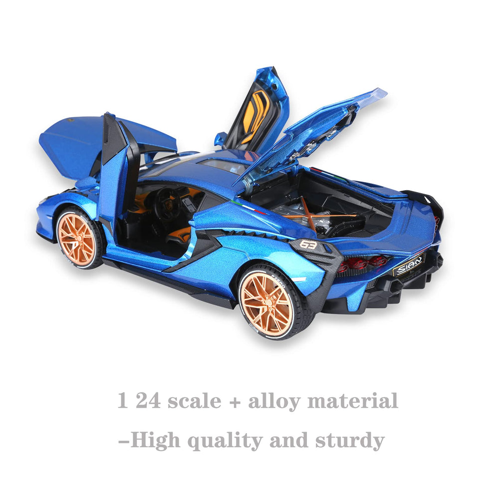 SASBSC Lamb toy car blue pull-back action for quick, fun launches