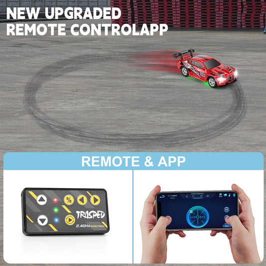 SASBSC Mini RC Car shows three speed modes for adjustable excitement.