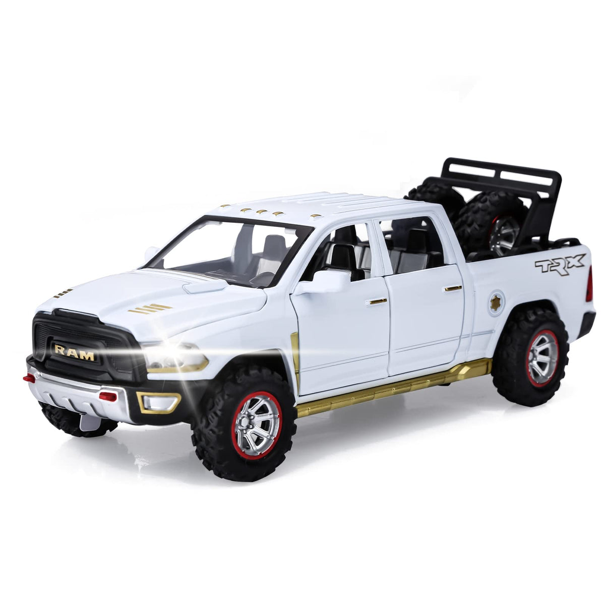 SASBSC toy truck with metal diecast body, built for durable playtime.