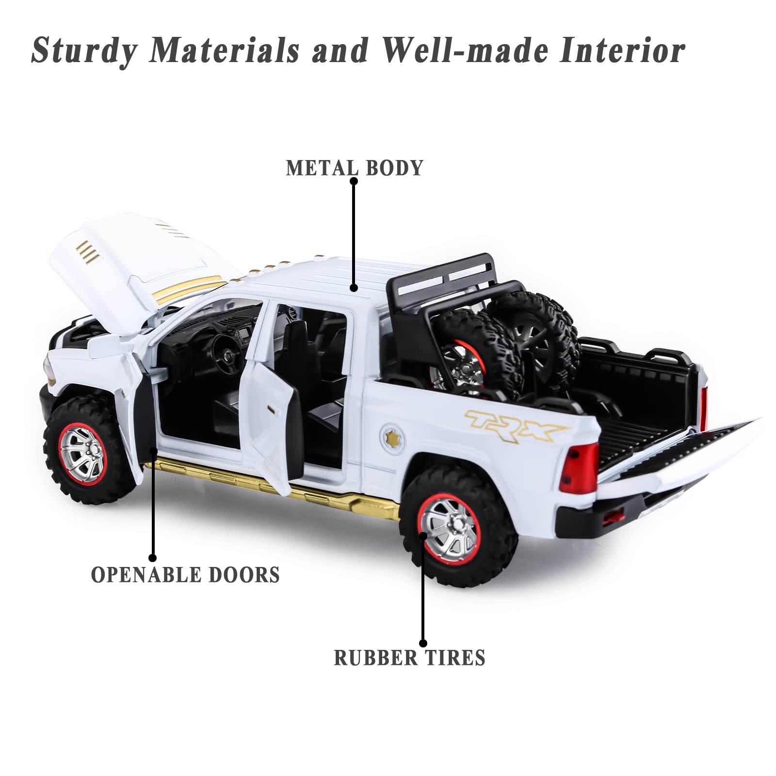 SASBSC toy truck with openable doors invites interactive storytelling.