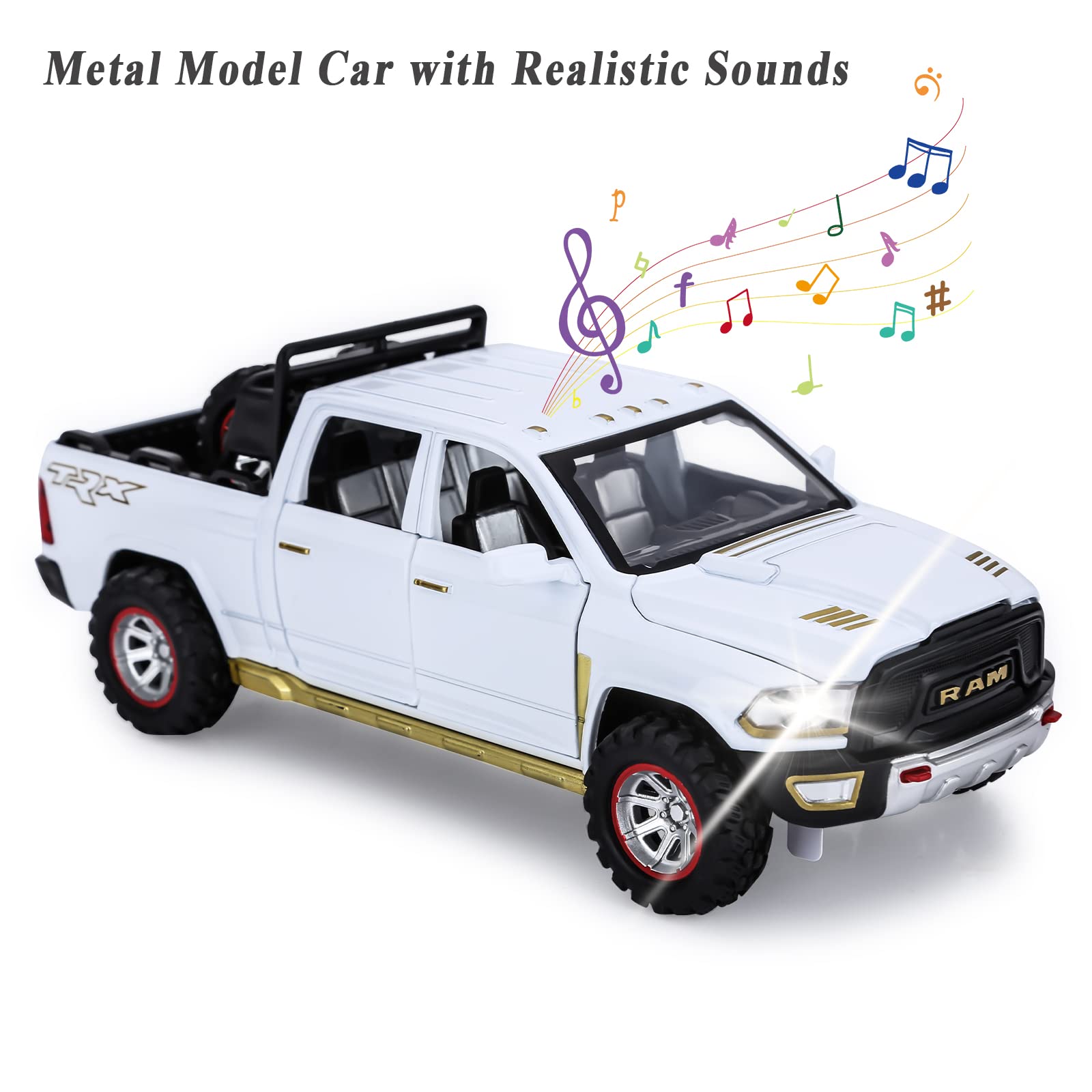 SASBSC toy truck pull-back action promotes fast chase games and excitement.