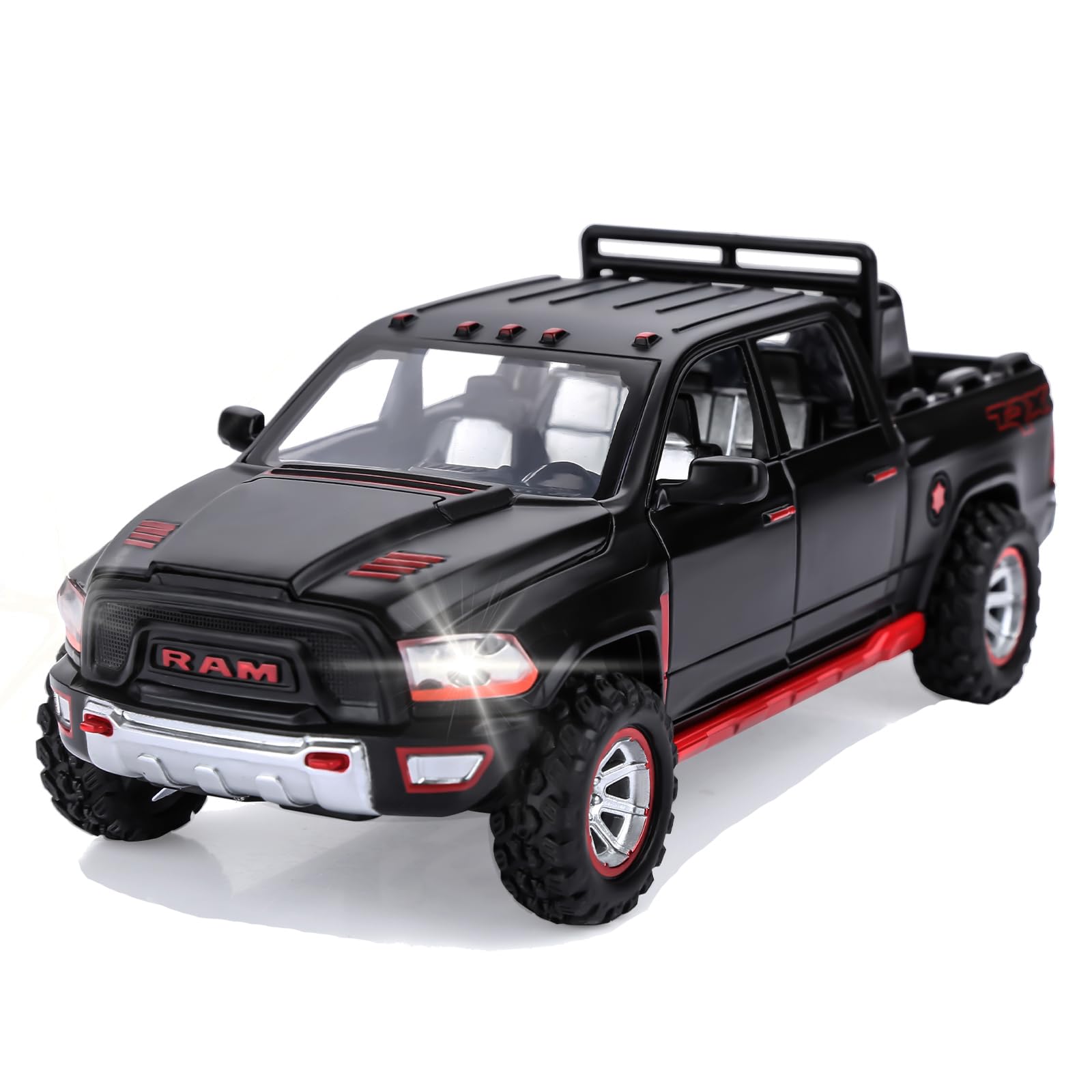 SASBSC toy truck front view highlights sturdy metal build for durable play.