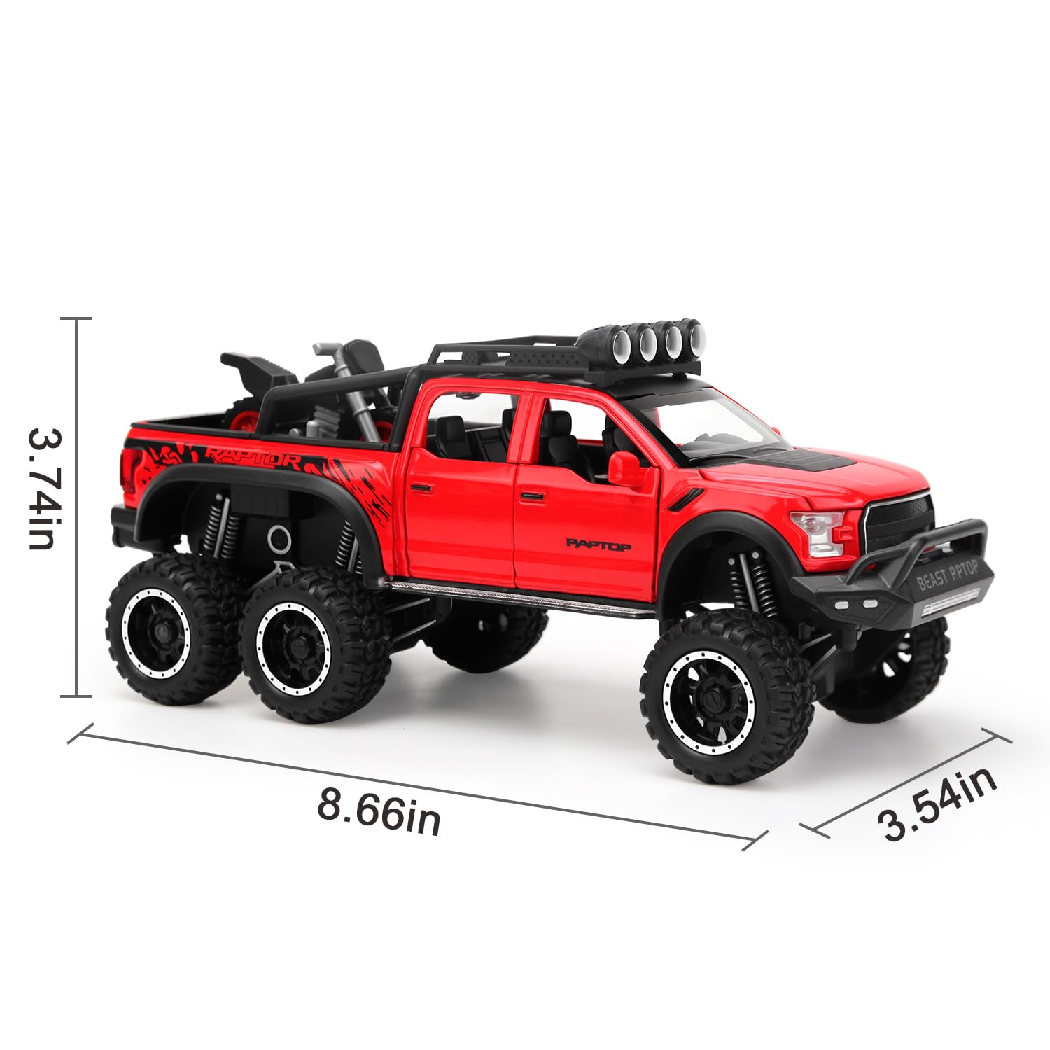SASBSC toy truck durable metal frame and plastic shell for everyday use.