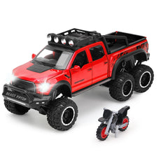 SASBSC toy truck metal body side view highlighting durable construction.