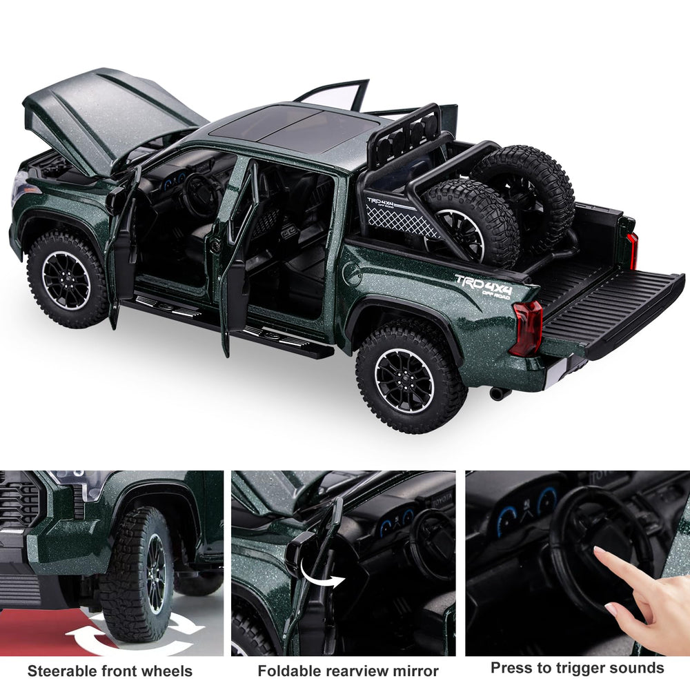 SASBSC Tundra truck green foldable mirrors improve side views
