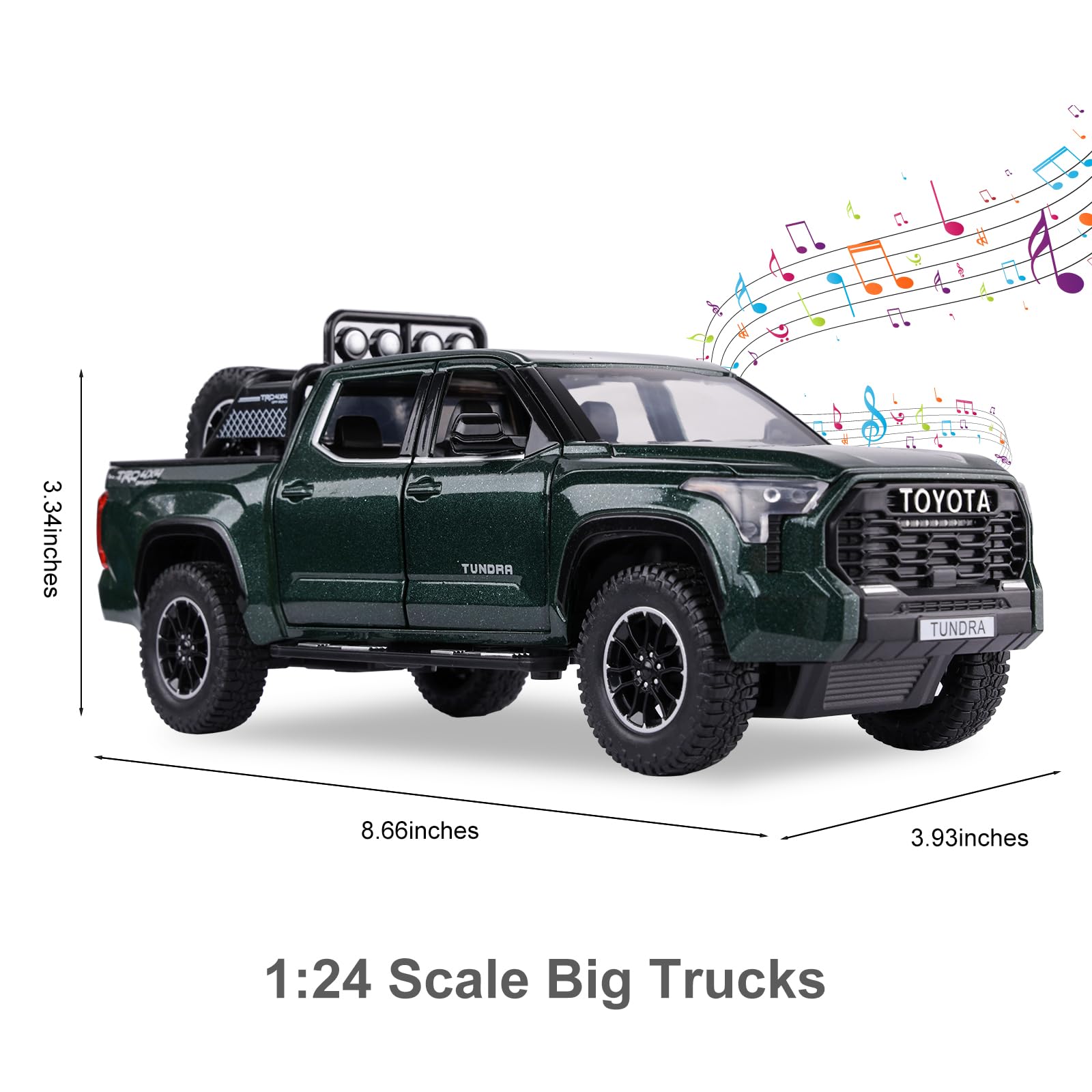 SASBSC Tundra truck green open doors showing accessible cabin