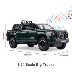 SASBSC Tundra truck green open doors showing accessible cabin