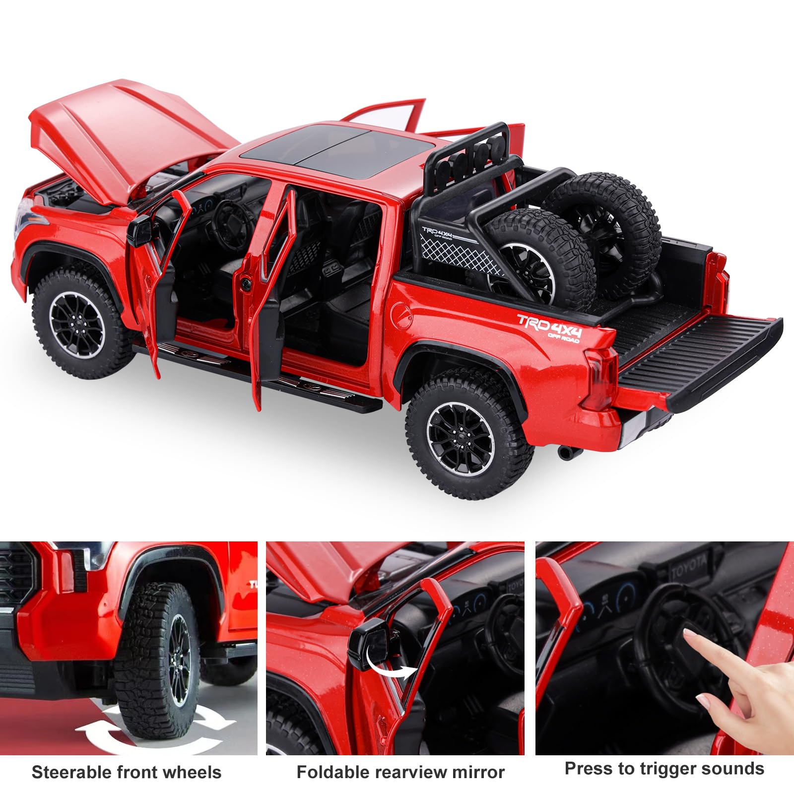 SASBSC Tundra truck red with open doors for action-packed loading play.