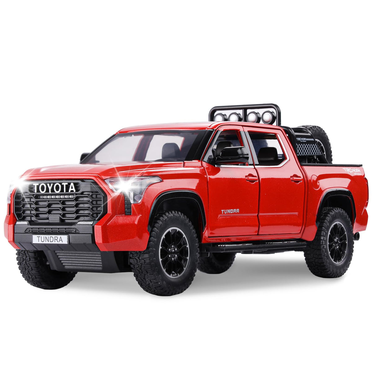 SASBSC Tundra truck red diecast with durable build for rough play.