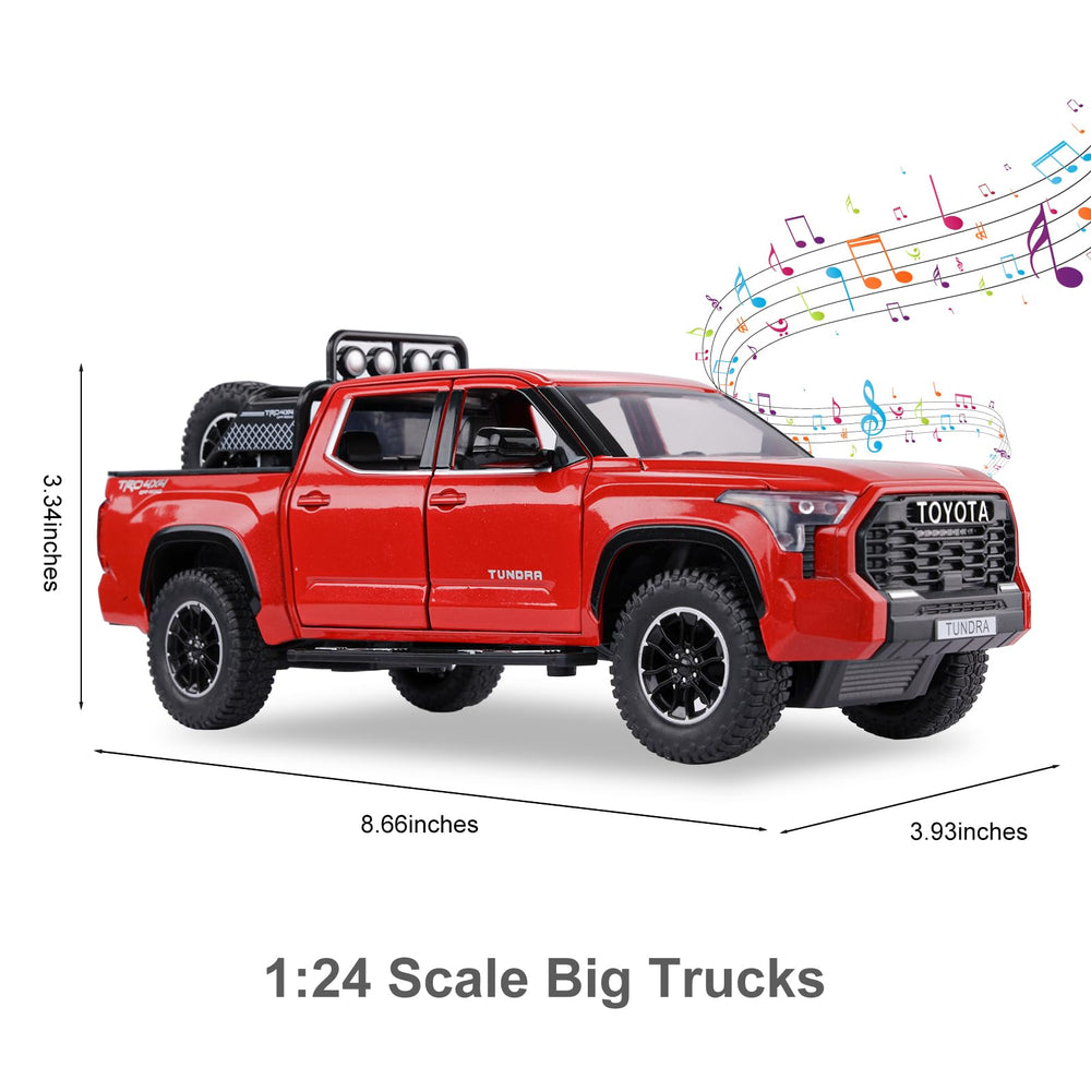 SASBSC Tundra truck white diecast shines in playroom display and storage.