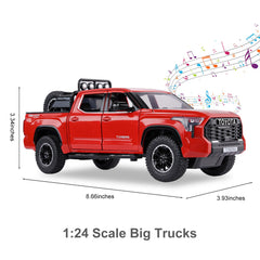 SASBSC Tundra truck white diecast shines in playroom display and storage.