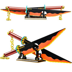 SATHIBI Demon Sword blade detail showing authentic Tengen Uzui styling for display
