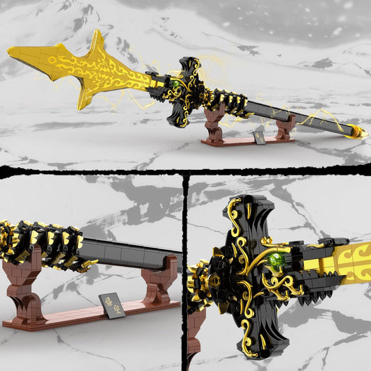 SATHIBI Demon Swords display stand highlights a dramatic sword display.