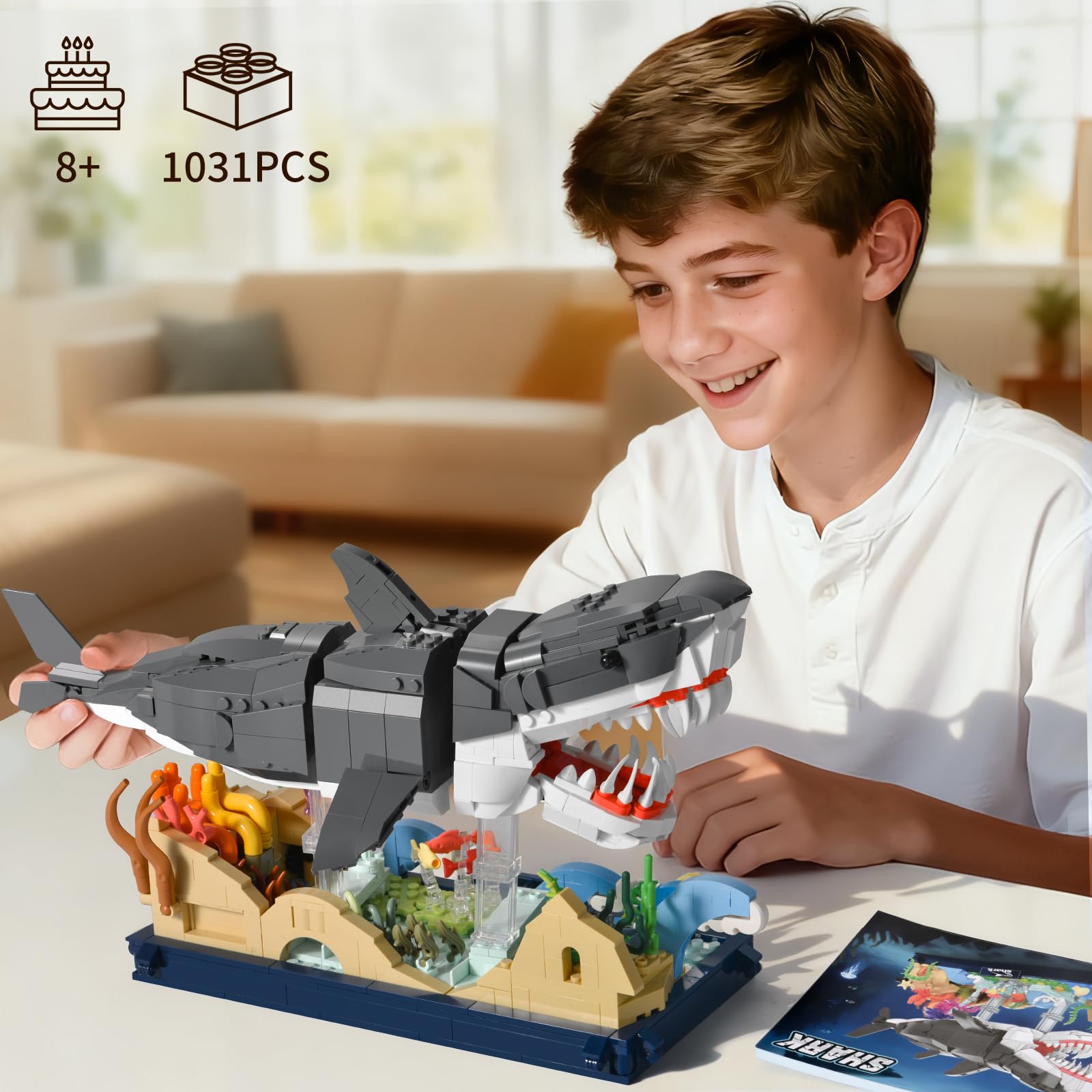 SATHIBI gift-packaging-ready shark kit appeals to teens and adults.