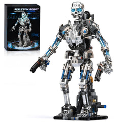 SATHIBI skull robot building kit with intricate parts for adult builders.