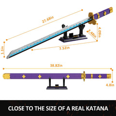 SATHIBI Yamato sword building set in-box packaging and gift-ready presentation