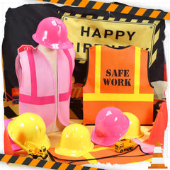 SATINIOR yellow construction hat adds colorful style to dress-up