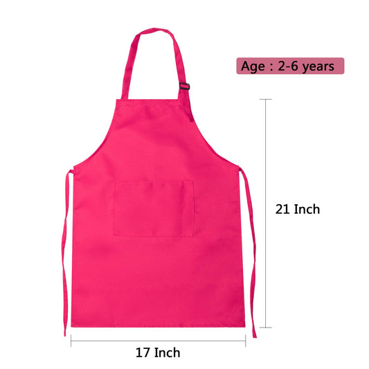 SATINIOR kids apron with front pocket for easy tool storage during activities.