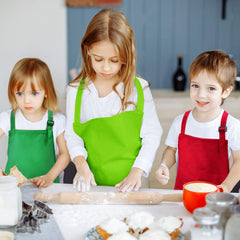 SATINIOR medium-size kid apron displayed for ages 2–6 use.