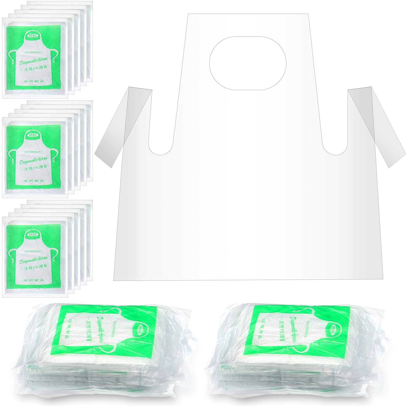 SATINIOR kids disposable apron front view; 55x65 cm size for painting