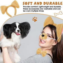 SATINIOR puppy nose with elastic belt: quick-fit accessory for instant canine look