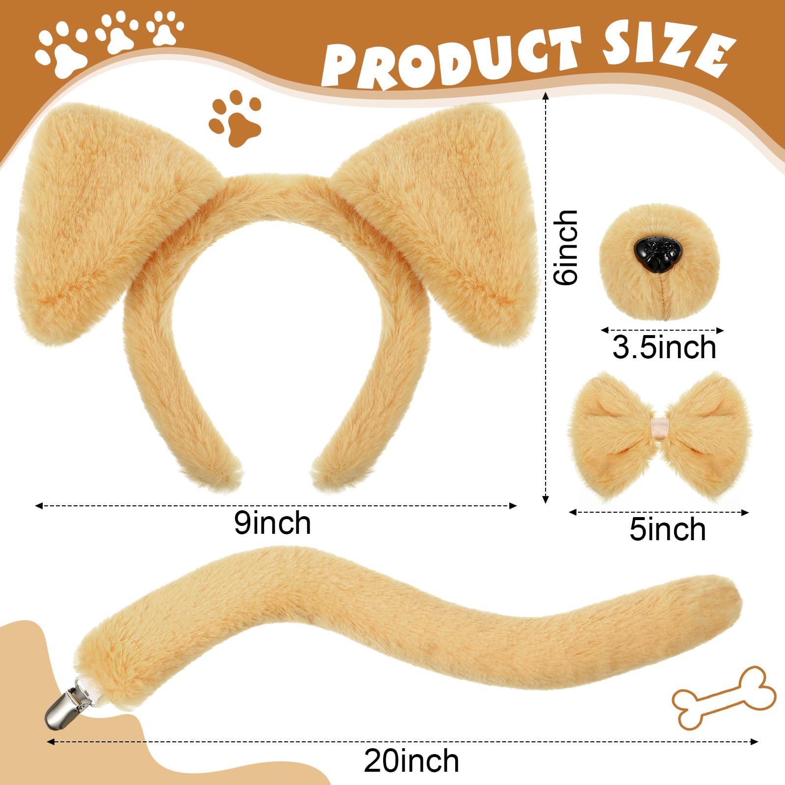 SATINIOR puppy tail: adjustable belt for secure, realistic movement