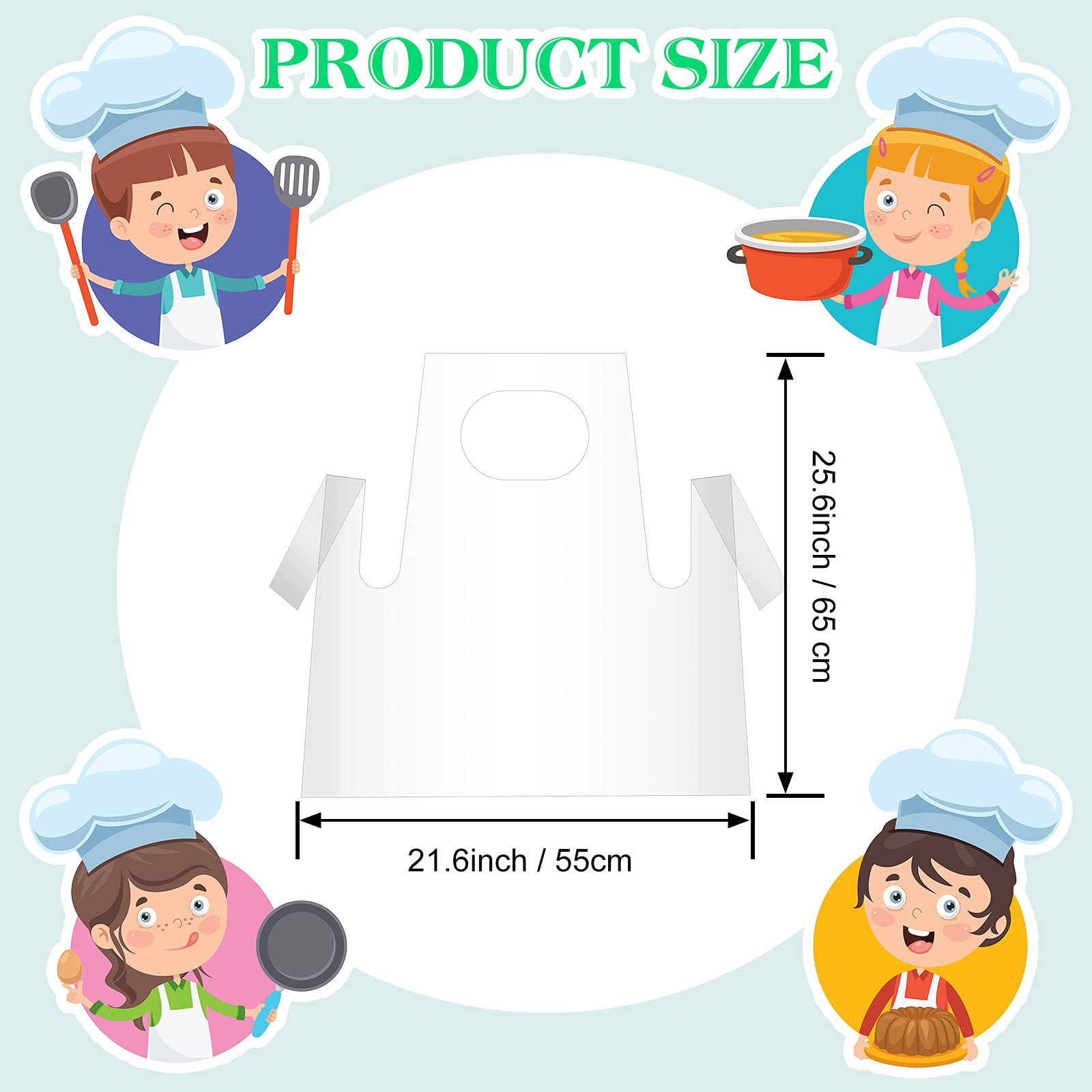 SATINIOR waterproof clear apron for art activities keeps clothes clean