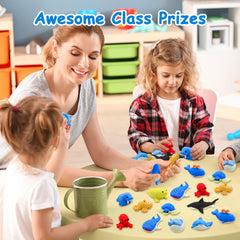 Satomoto sea animal erasers crab: bright pieces ideal for classroom rewards and games.