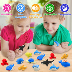 Satomoto sea animal erasers octopus: modular parts invite hands-on exploration and assembly.