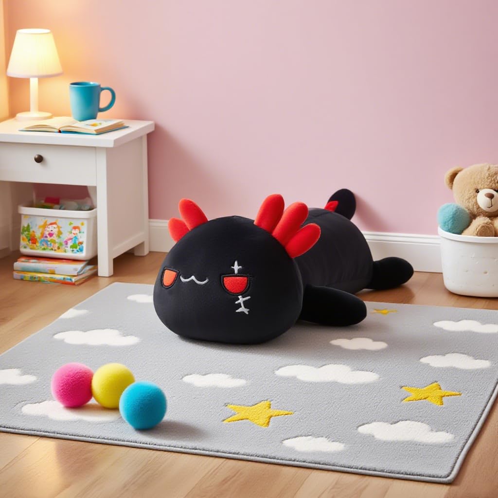 Sausudols Axolotl Plush bedtime snuggle companion for kids.
