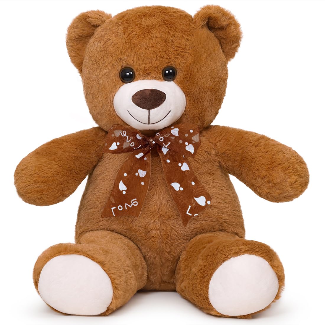 Sausudols Teddy Bear 16-inch front view, soft plush ideal for bedtime snuggles.