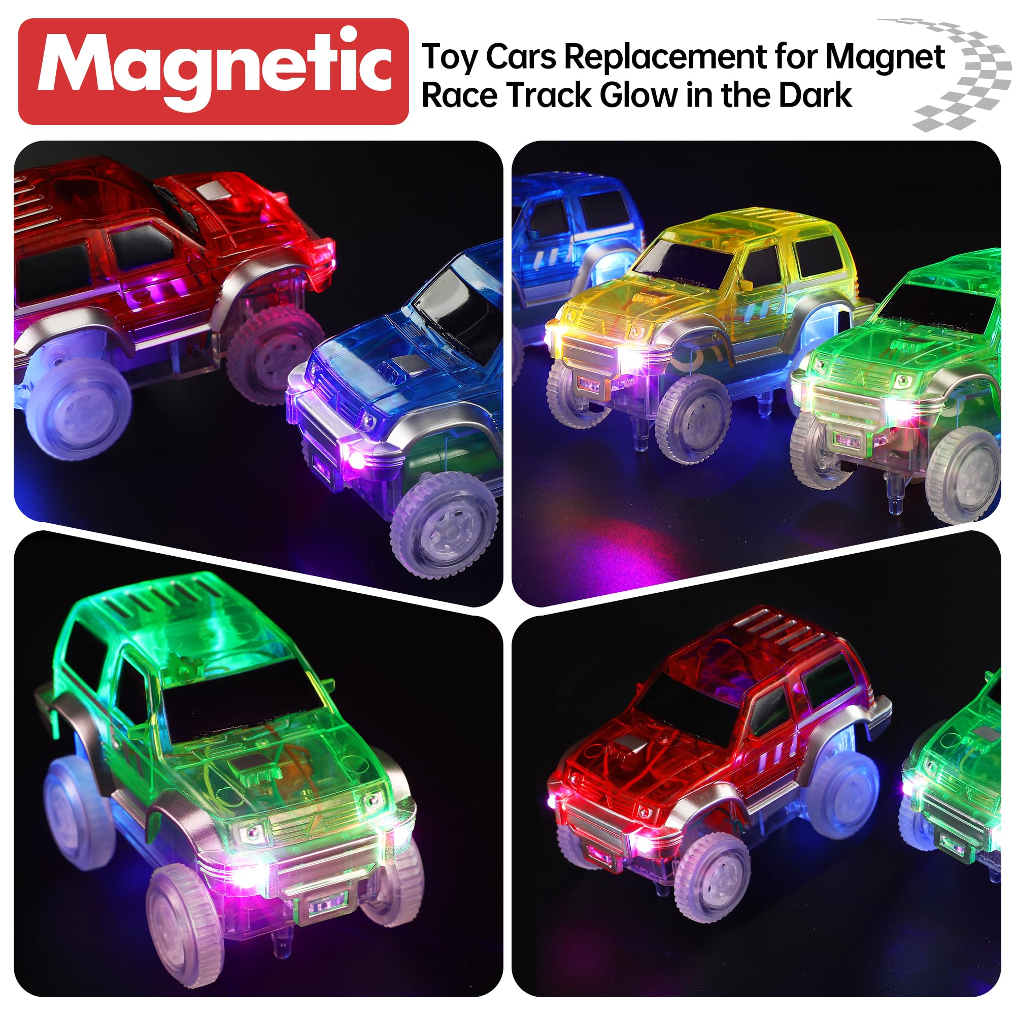 Save Unicorn magnetic cars colorful set ideal for race play