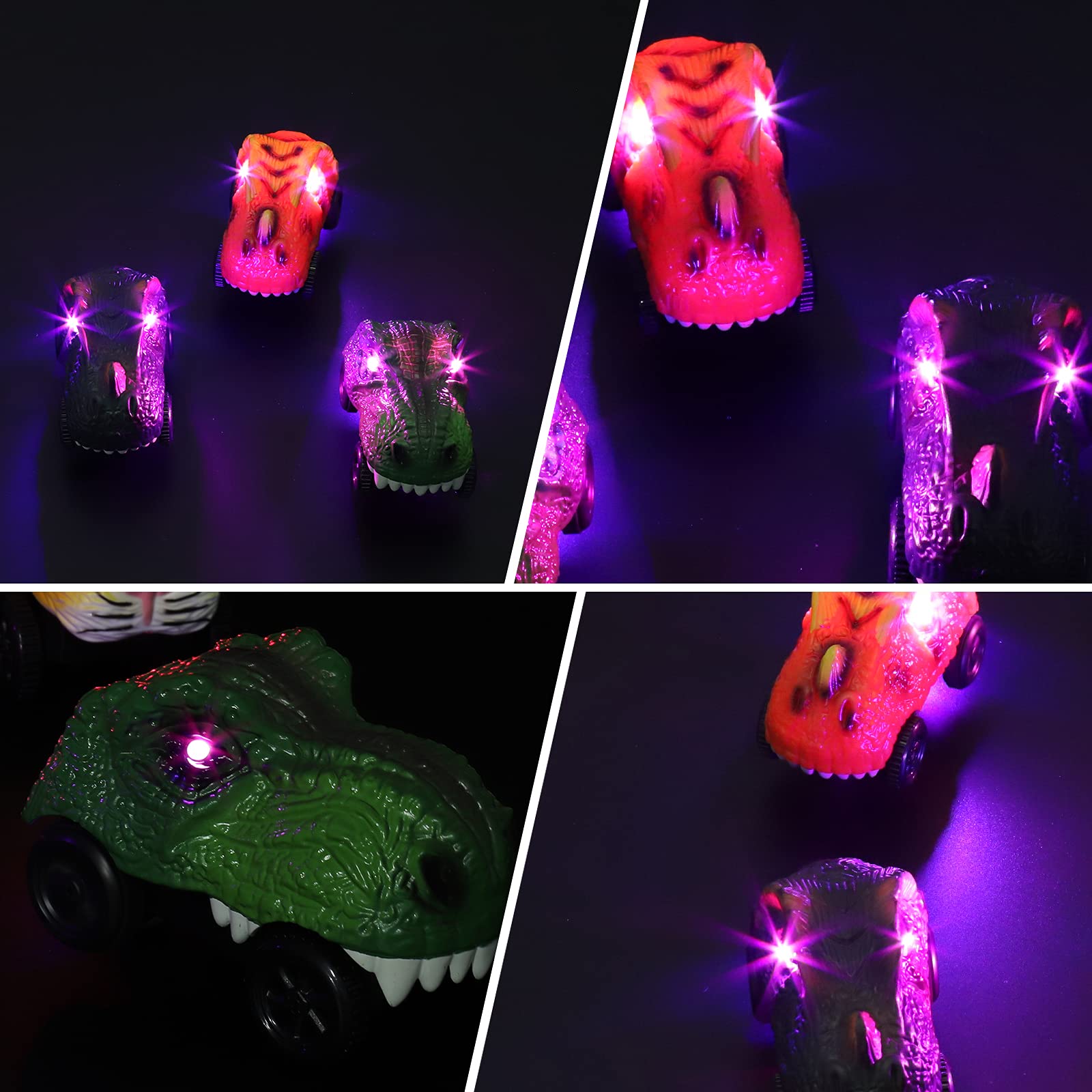 Save Unicorn track cars green LED lights spark imaginative racing