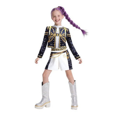 Savito Pop Idol jacket front view with vibrant stage-worthy print for performances