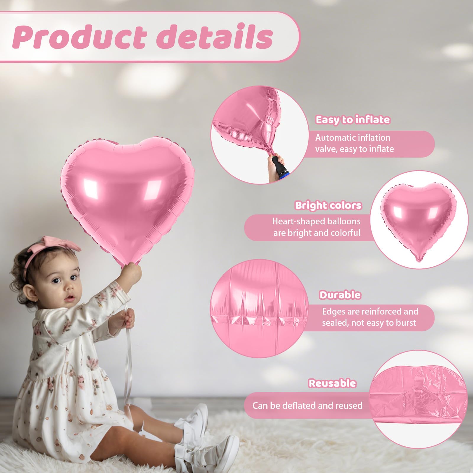 Saxuxu anniversary decor heart balloons add festive charm