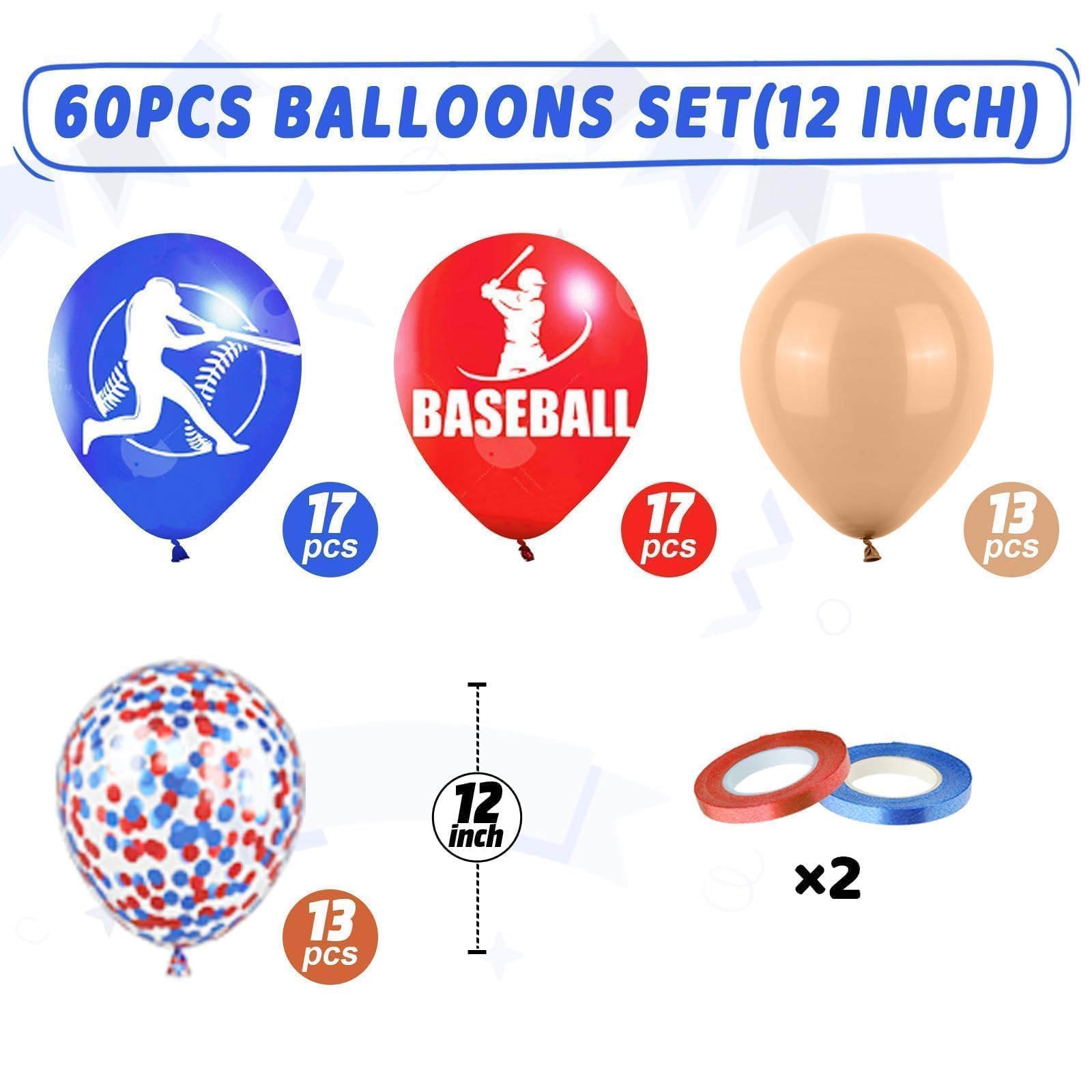 Saxuxu blue confetti balloons 12in for festive celebrations
