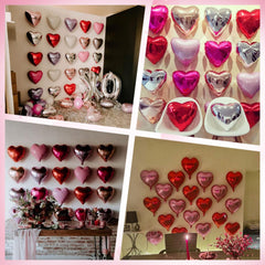 Saxuxu bridal shower decor heart foils with glossy shine