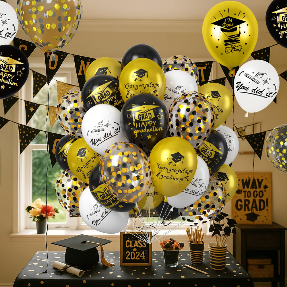 Saxuxu confetti balloons used as photo props and celebratory backdrops