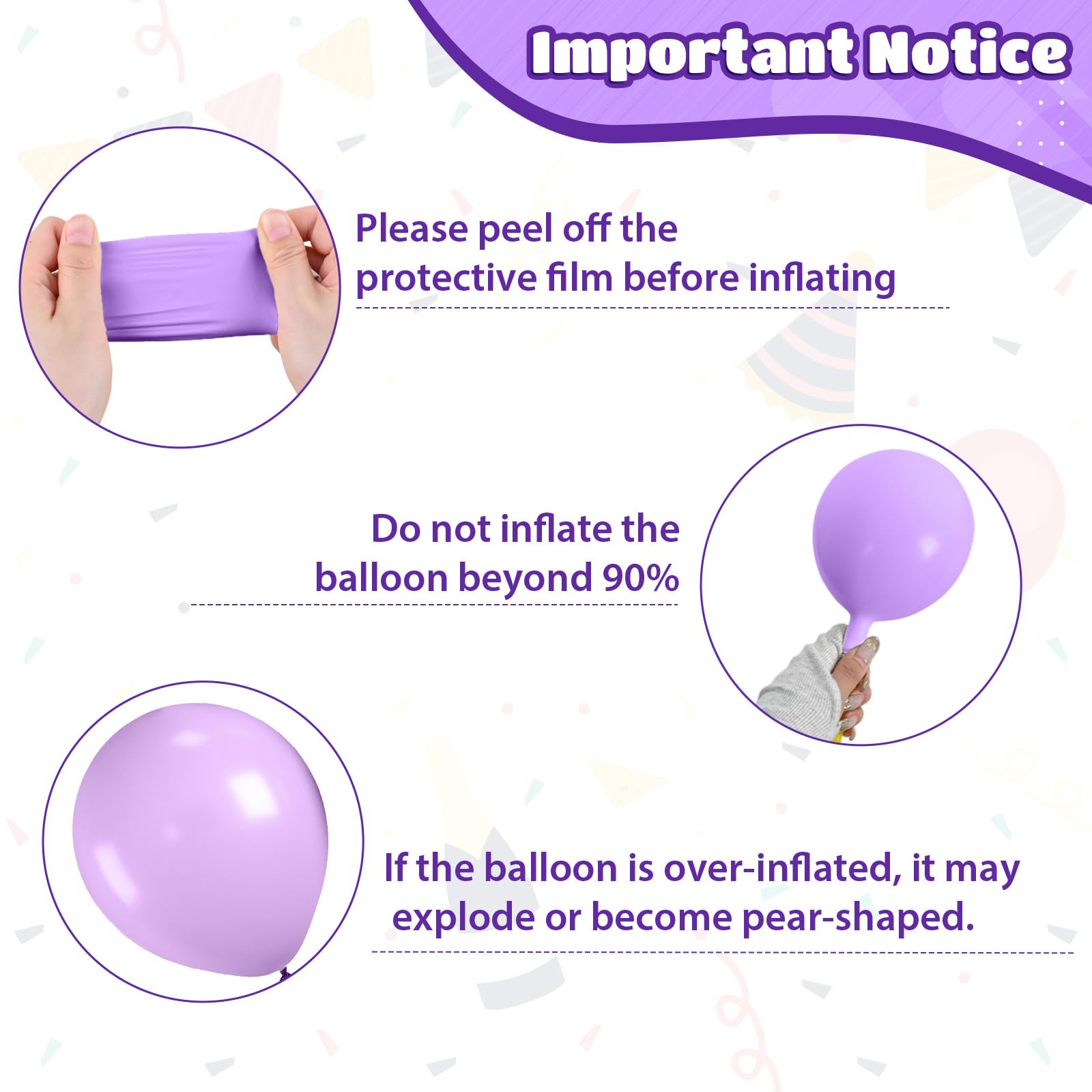 Saxuxu dark purple metallic balloons create dramatic ceiling displays.