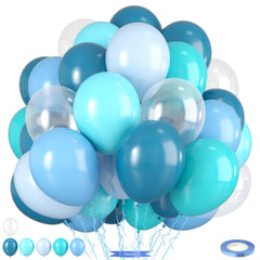 Saxuxu Ocean teal and light blue balloons for sea themed celebration decor
