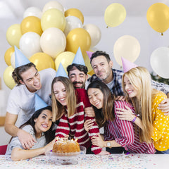 Saxuxu pastel yellow balloon bundle offers soft charm for birthday celebrations