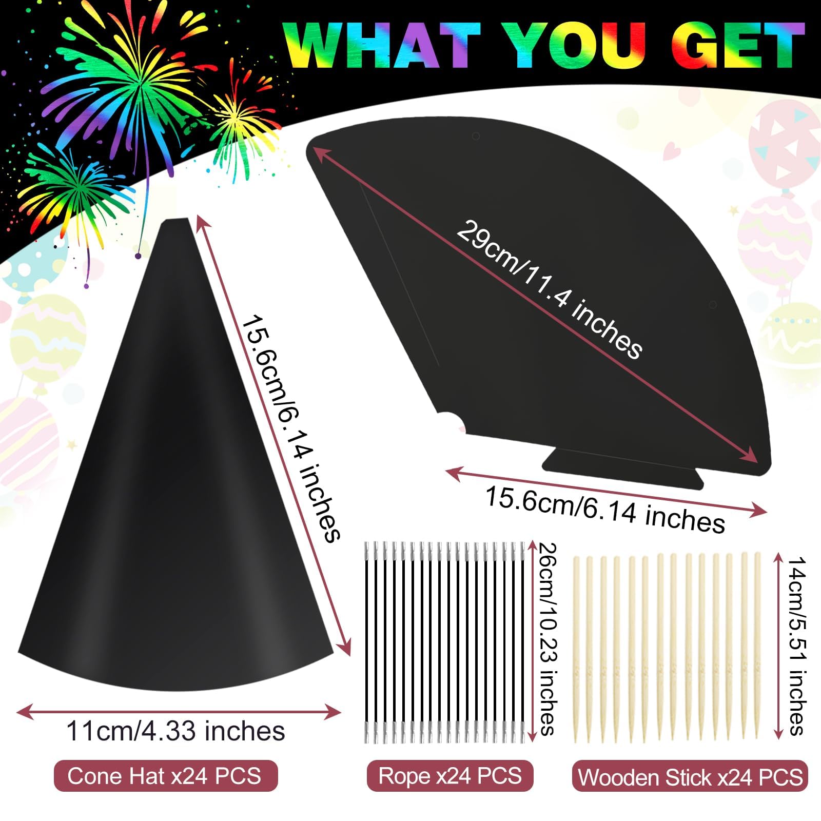 Sayaya rainbow scratch hat wooden sticks for quick creative customization.