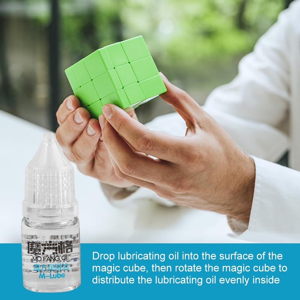 Saycker Speed Cube Lube bottle side view, portable lubricant for quick cube maintenance