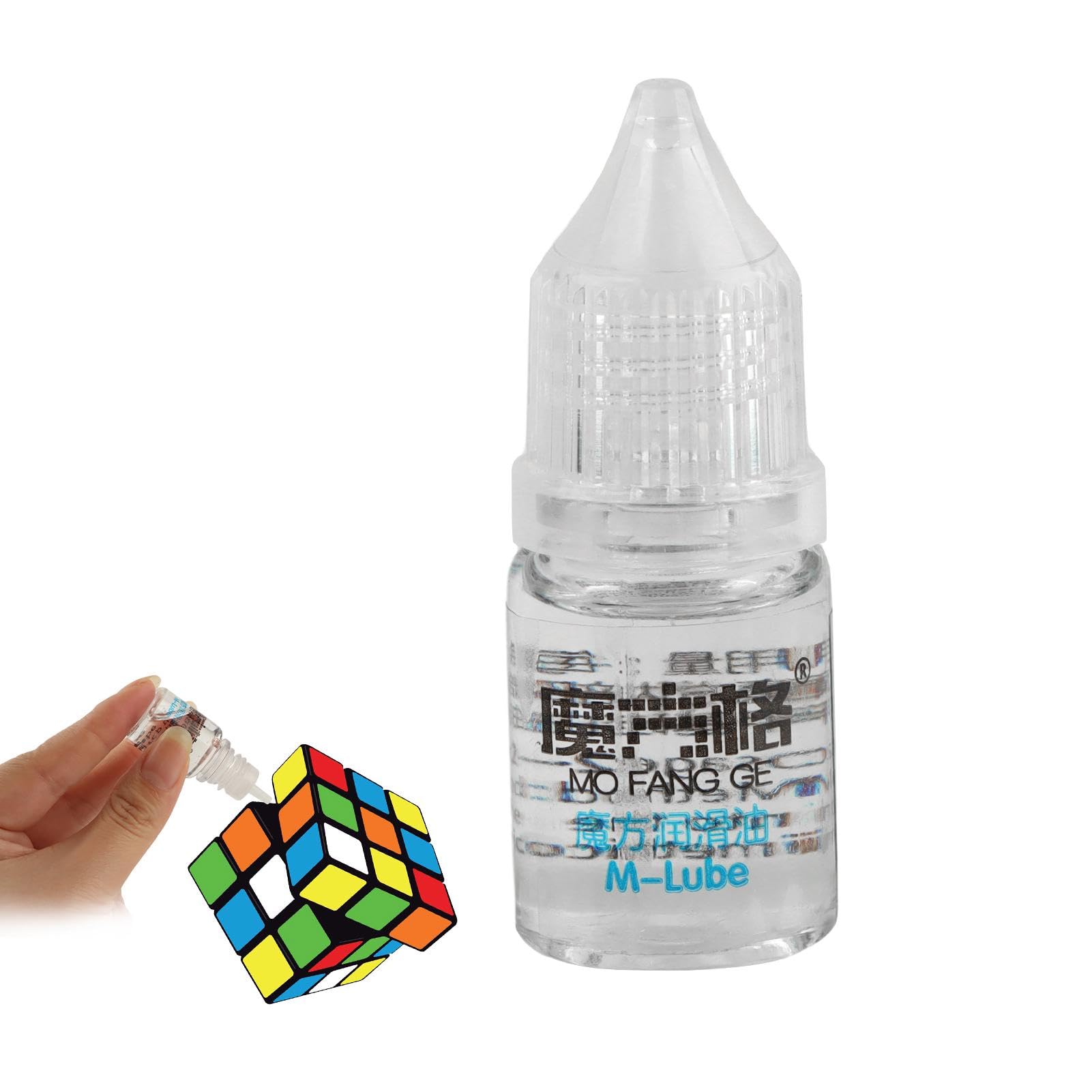 Saycker Speed Cube Lube bottle top view, compact 3ml design for on-the-go cubing