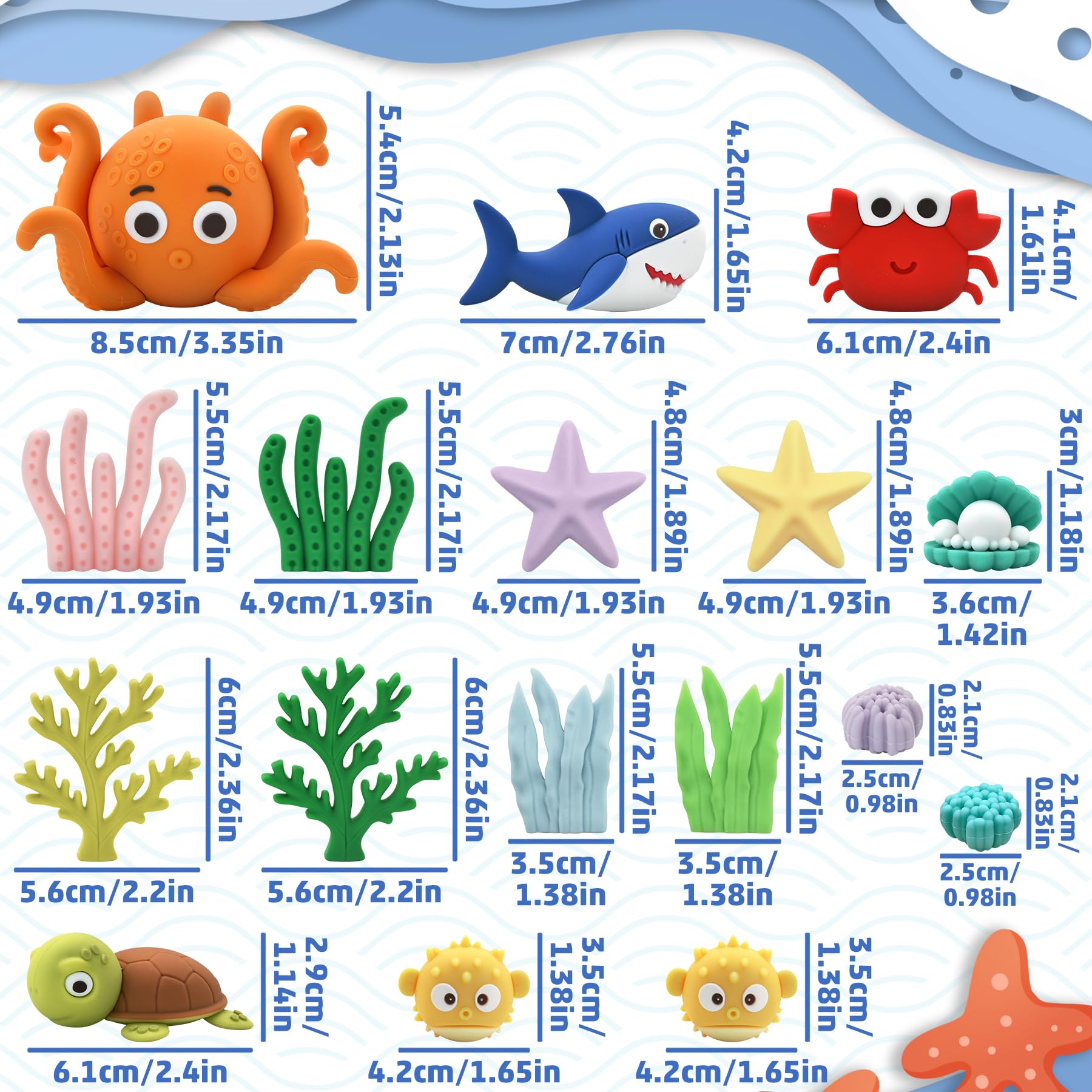 SayHalo Under the Sea Shark Topper enhances a bold sea-themed celebration.