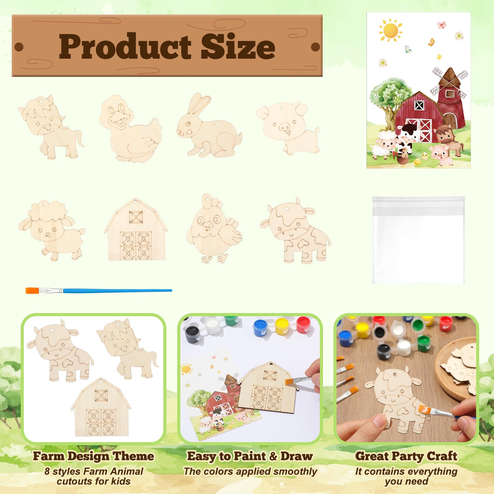 Saypacck six-color mini watercolor palette for farm art
