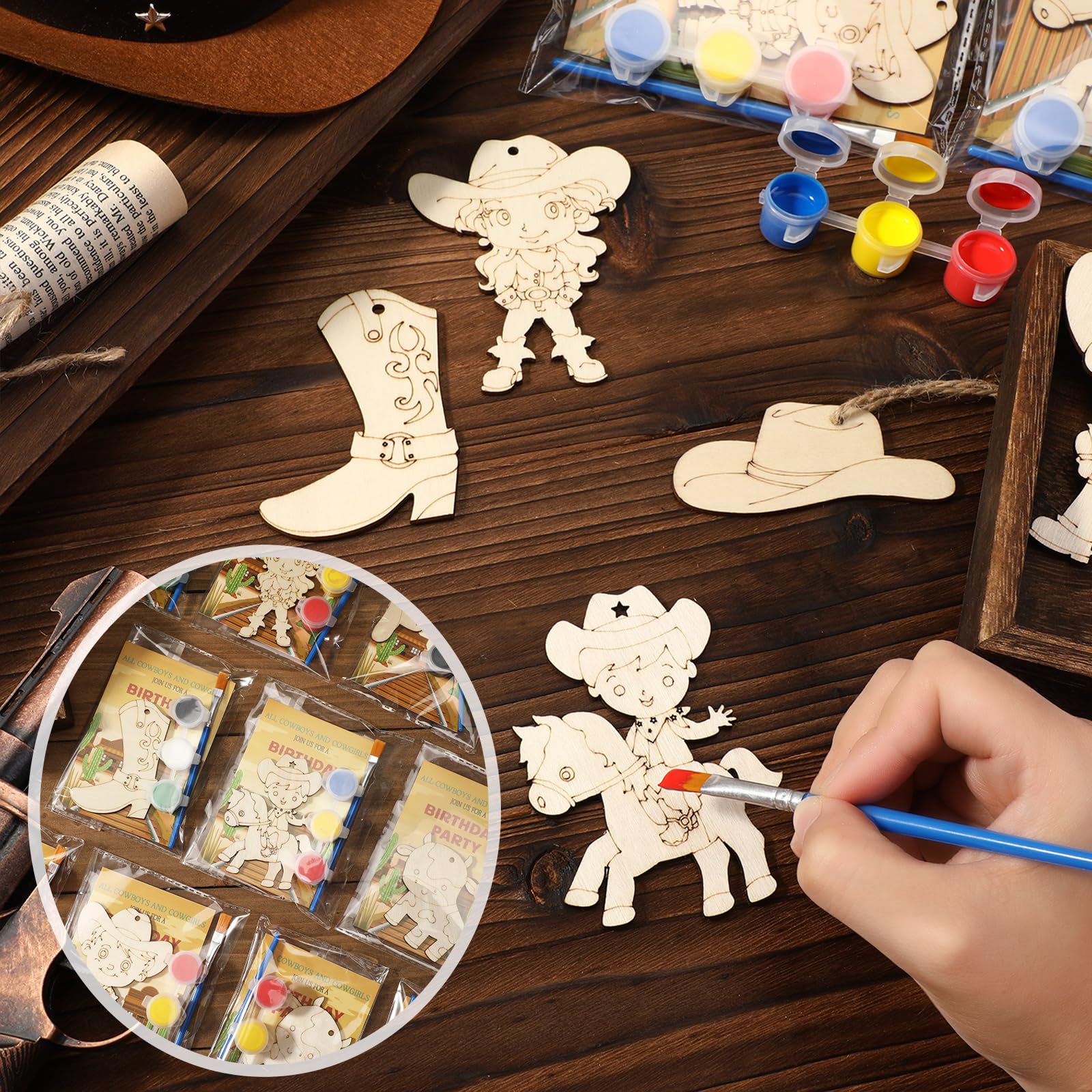 Saypacck western-theme-cards for crafts and party activities