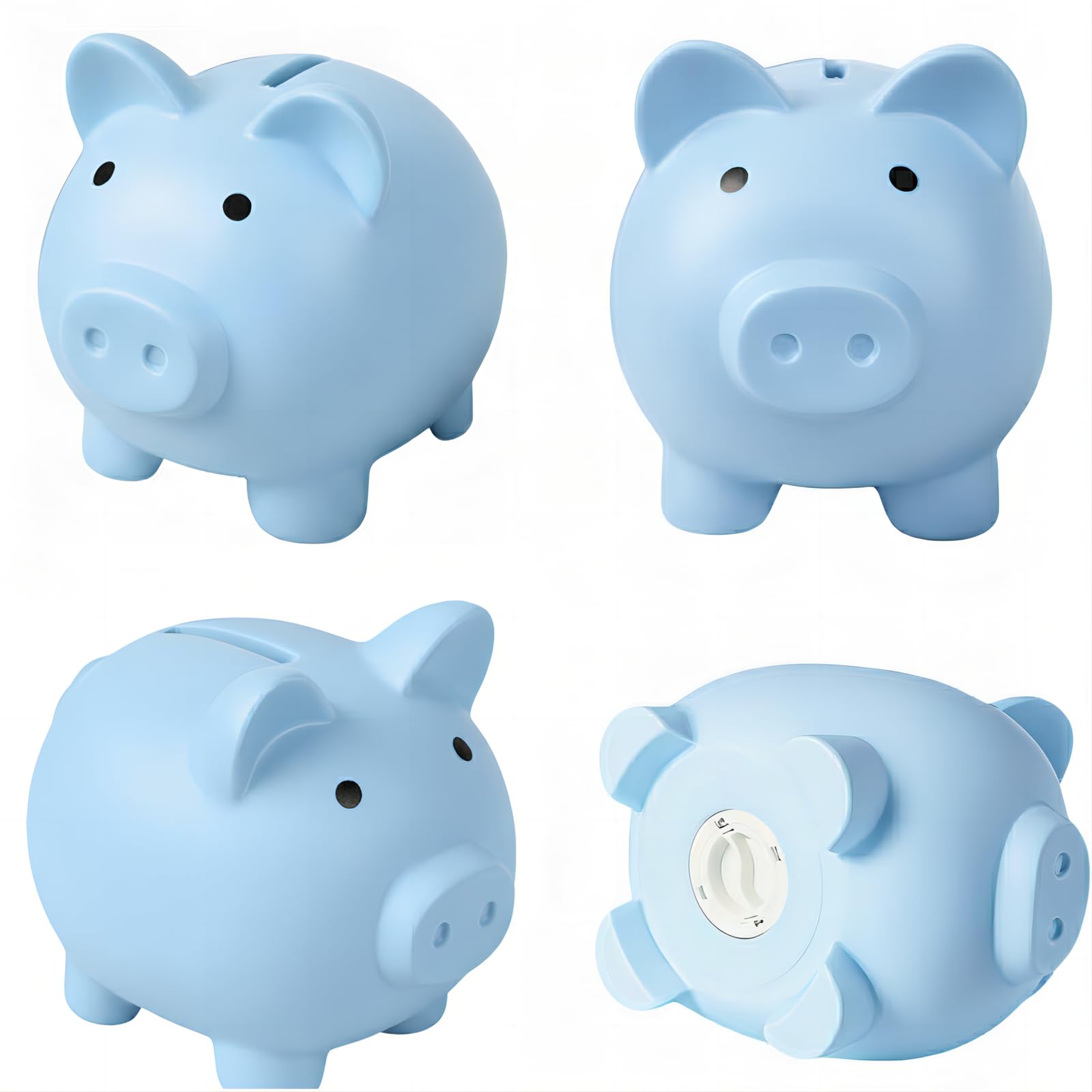 Sbrvaniy piggy bank in multiple colors to suit any room.