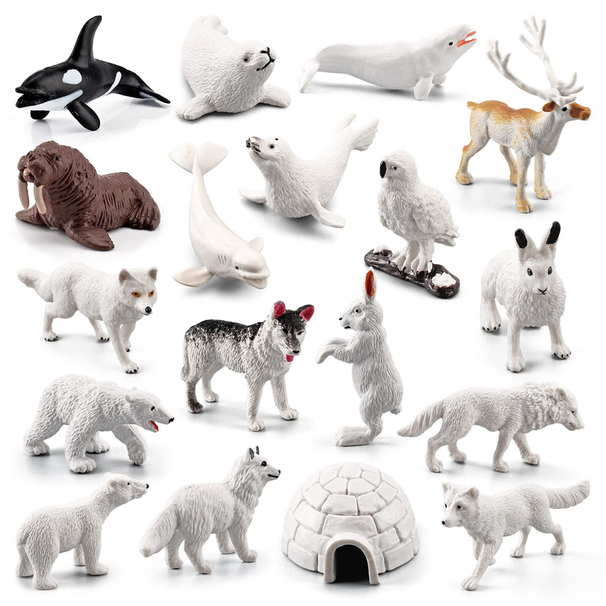 SCAHOW Arctic fox figure for imaginative play and classroom display.