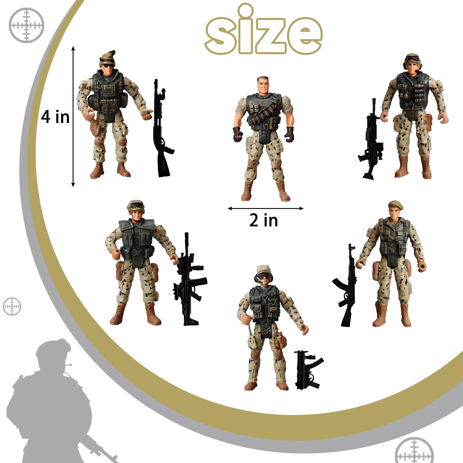 SCAHOW figures with detailed painting for realistic pretend battles.